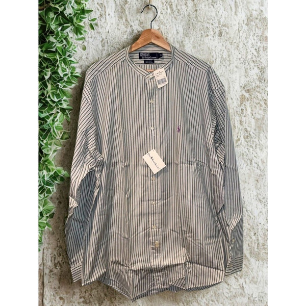 Polo Ralph Lauren Postboy Striped Button Shirt XL Deadstock NWT Vintage