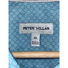 Peter Millar Blue Fan Print Short Sleeve Button Shirt XL NWOT MSRP $155