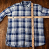 Barbour Tailored Fit Plaid Button Shirt Sz. XL Blue White Cotton Long Sleeve