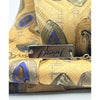 Brioni 100% Silk Tie Handmade Italy Gold Blue Abstract Luxury Designer Classic