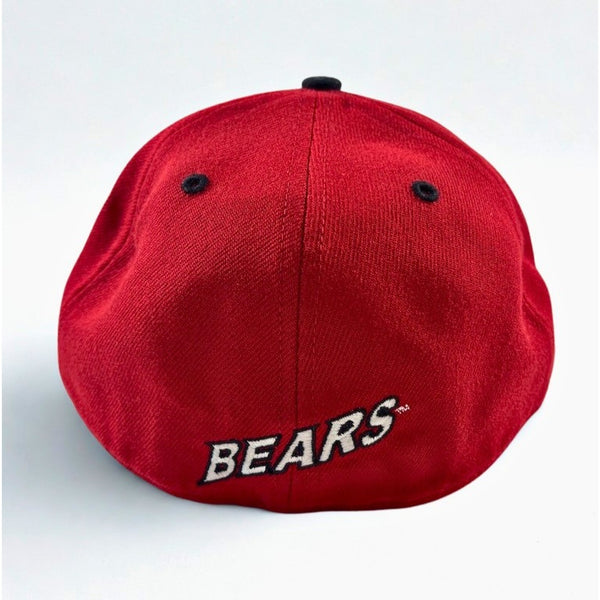 Newark Bears Rare Alternate Team Issued Fitted Hat 7 1/4 Red Black Baseball
