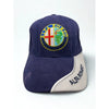 Alfa Romeo Y2K Hat Cap Adjustable Blue White Embroidered Logo Racing Vintage