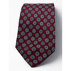 Christian Dior Monsieur Silk Tie Red Geometric Medallion Vintage Made in USA