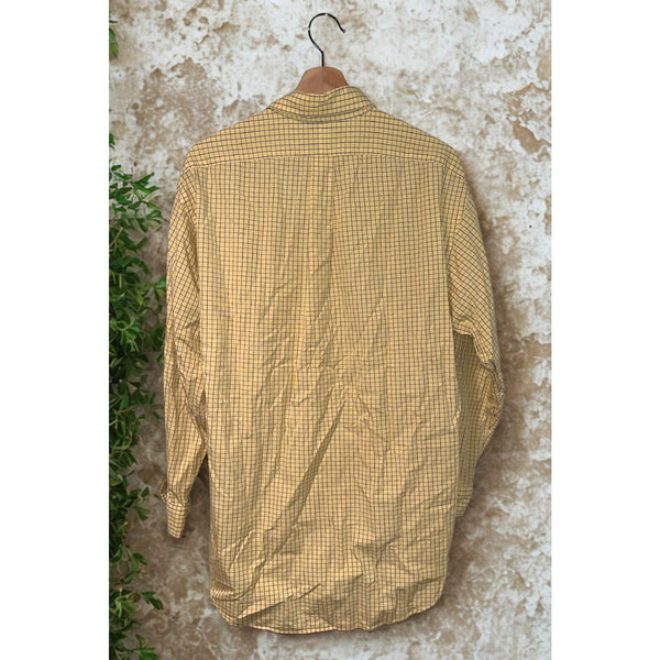 Polo Ralph Lauren Yarmouth Shirt Men’s 16 32/33 Yellow Blue Button Down