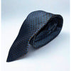 Fendi Roma Silk Tie Handmade Italy Blue Gold Geometric Pattern Luxury Designer