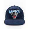 University of Maine Black Bears Celly Hockey Co Corduroy Snapback Hat Cap Navy