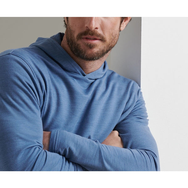 Peter Millar Excursionist Flex Merino Wool Hoodie Lunar Mens 2XL NWT $220