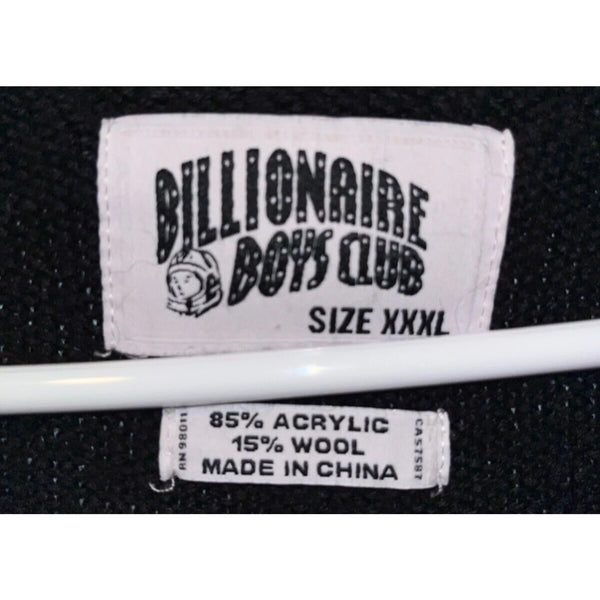 Billionaire Boys Club Space Shuttle Knit Sweater 3XL Black Wool Blend Rare BBC
