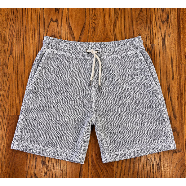 Faherty Whitewater Sweatshorts Men's M Grey Shell Jacquard Knit Organic Cotton