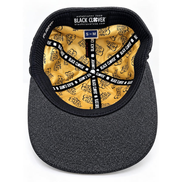 Black Clover Rawlings Gold Glove Award FlexFit Hat Gray S/M Live Lucky Rare