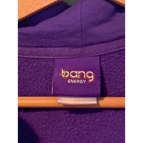 Bang Energy Hoodie Purple Full Zip Mens M Graphic Y2K Monster Energy