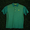 Augusta National Masters Tech Golf Polo Green Yellow Sz M EUC