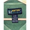 Eddie Bauer EBTEK Crew Sweatshirt Sz L Green 100% Cotton Y2K Gorpcore Vintage