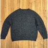 Aran Woollen Mills L Gray Aran Fisherman Sweater Cable Knit Merino Wool Ireland