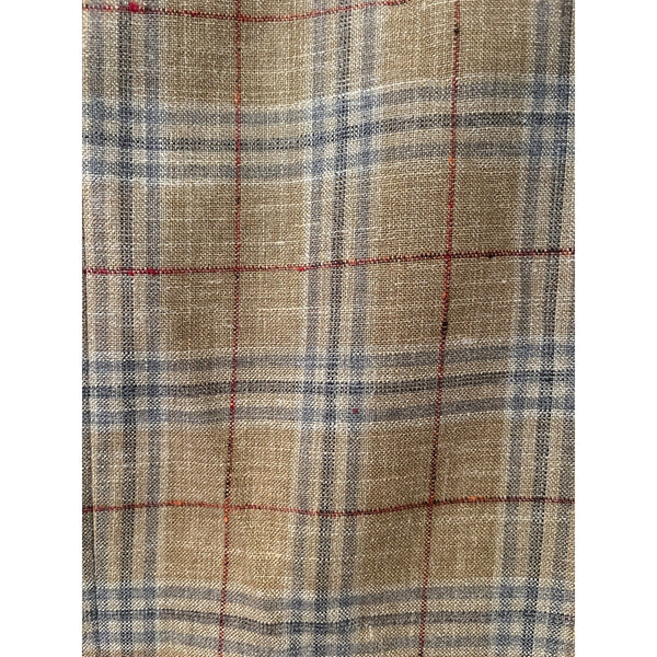Ben Silver Holland & Sherry Silk Linen Wool Plaid Sport Coat 42L Made in USA