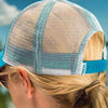 YETI Tarpon Fish Light Blue (Teal) Trucker Hat Ball Cap Mesh Snapback