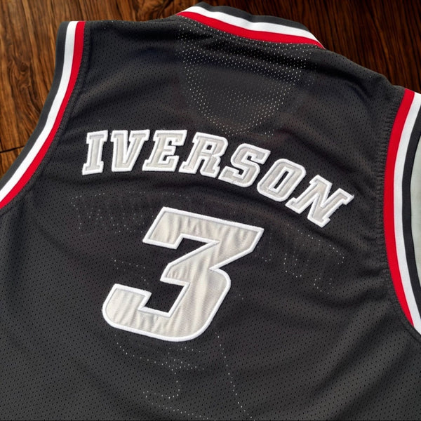 Allen Iverson AI I3 The Answer Reebok Jersey Mens Large Black Vintage Y2K Rare