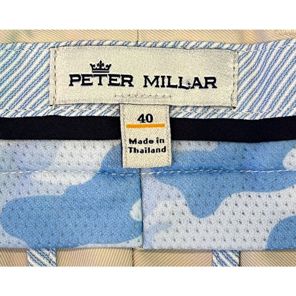 Peter Millar Salem Performance Golf Shorts Men's 40 Stone Khaki 9" NWOT