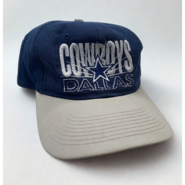 Dallas Cowboys AJD Snapback Hat Cap NFL OSFA Blue White 90s Football Vintage