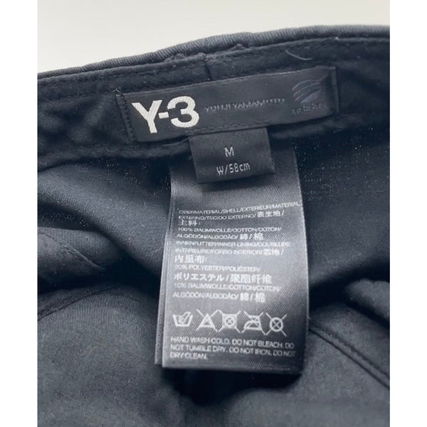 Adidas Y-3 Yohji Yamamoto Logo Cap Black Size M (58cm) Japan Designer Hat Rare