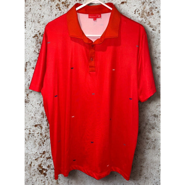 Redvanly Polo Shirt Men’s XL Red Performance Stretch Golf Activewear Casual