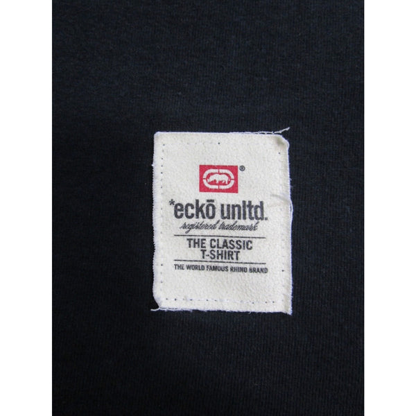 Ecko Unltd Graphic Logo Spellout T-Shirt Black Mens 3XL Vintage Y2K Streetwear