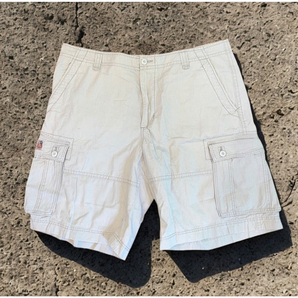 Polo Ralph Lauren Jeans Co Cargo Shorts 42 Khaki Y2K Gorpcore Military USA
