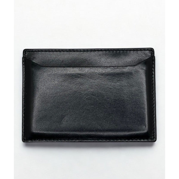 Prada Milano Vintage Black Leather Card Holder Wallet Italy Unisex 3.75" EUC