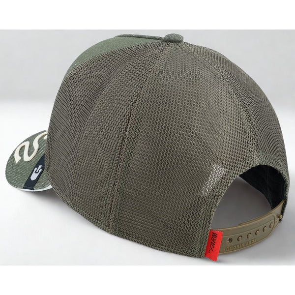 Goorin Bros The Farm “Work” Horse Trucker Hat Olive A-Frame Double Shift EUC