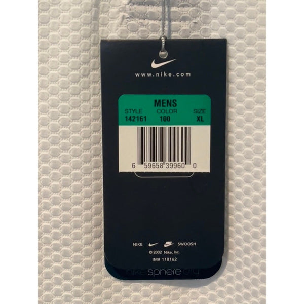Nike Sphere Andre Agassi Polo Shirt XL Deadstock Y2K Tennis White NWT 2002
