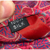 Yves Saint Laurent Vintage 80s Silk Tie Navy Red Geometric Italy Handmade Retro