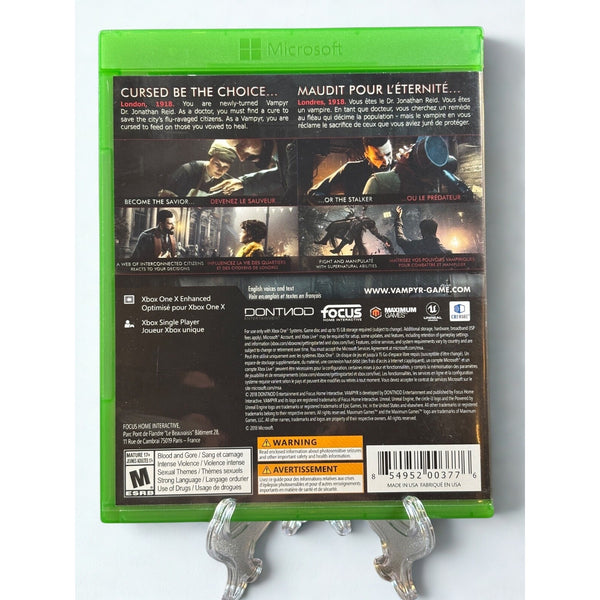 Vampyr Xbox One Complete Tested EUC Focus Home Interactive Action RPG M Rated