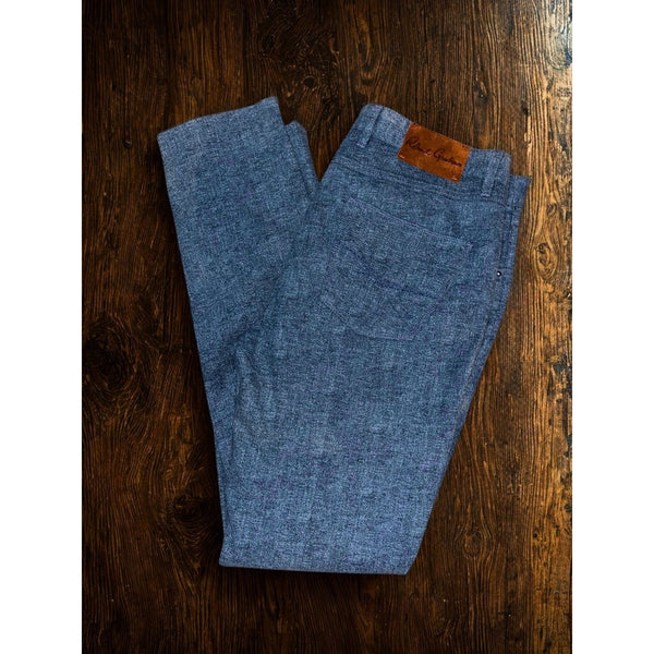 Robert Graham Bessel Kipling Indigo Pants Mens 38x35 Tailored Stretch NWT