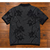 John Varvatos Simon Floral Jacquard Camp Collar Knit Shirt XL NWT $268 Black