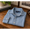Polo Ralph Lauren Denim Chambray Button Down Shirt Men's 16 40-41 Slim Fit