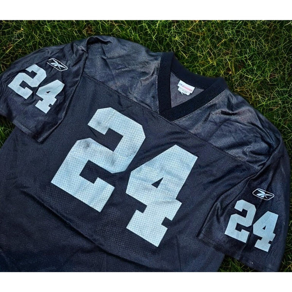 Oakland Raiders Charles Woodson #24 Jersey Reebok NFL 2XL Black VTG