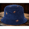 Polo Ralph Lauren Equestrian Corduroy Bucket Hat L/XL Navy Pony All Over NWOT