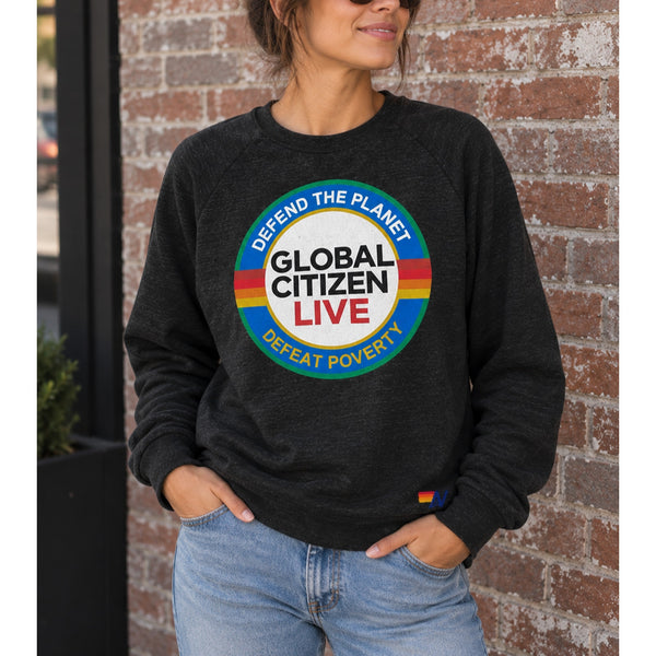 Aviator Nation Global Citizen Live Sweatshirt Charcoal Gray Large USA Unisex
