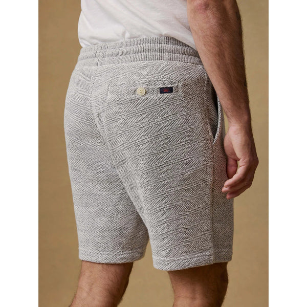 Faherty Whitewater Sweatshorts Men's M Grey Shell Jacquard Knit Organic Cotton