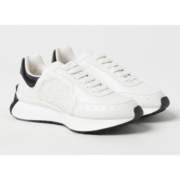 Alexander McQueen Sprint Runner Sneakers Athletic Shoes Black/White Sz. 11/44