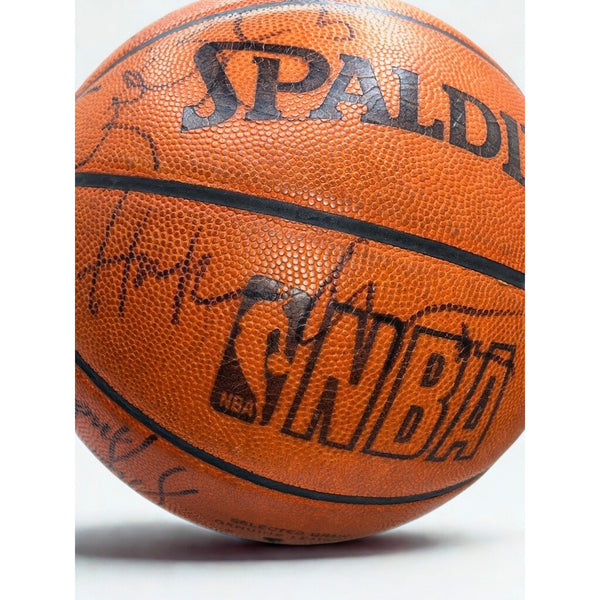 Houston Rockets Team Signed Game Used NBA Basketball 2000–01 Hakeem Final Season
