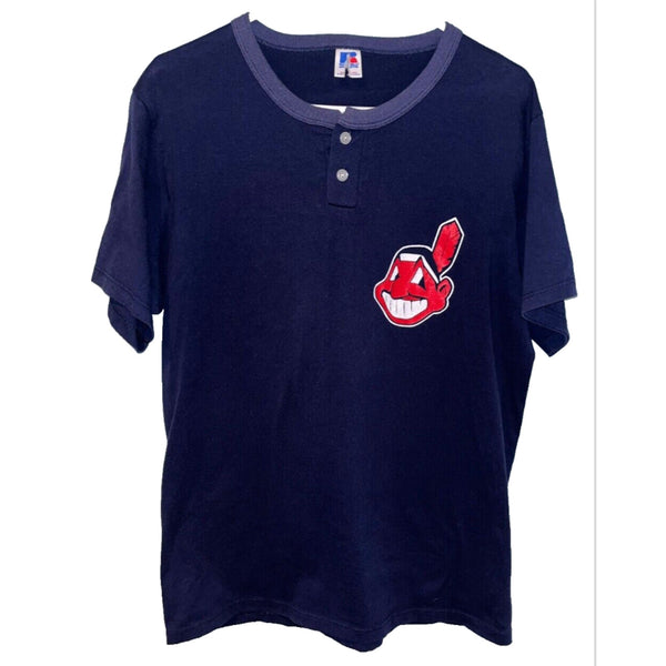 Cleveland Indians Chief Wahoo Russell Athletic Vintage T-Shirt Mens M Made USA