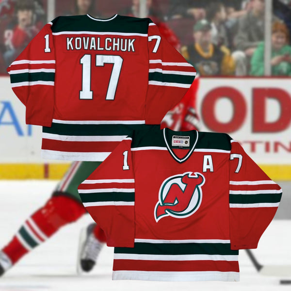 New Jersey Devils Ilya Kovalchuk #17 CCM NHL Jersey 2XL Red Green Retro