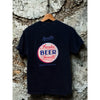 Coney Island Lager T-Shirt Shmaltz Brewing Co Graphic Beer Tee Black Sz S