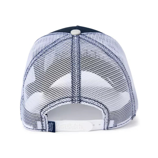 Von Dutch Classic Trucker Hat Canvas Armory Blue 462 Navy Silver NWT