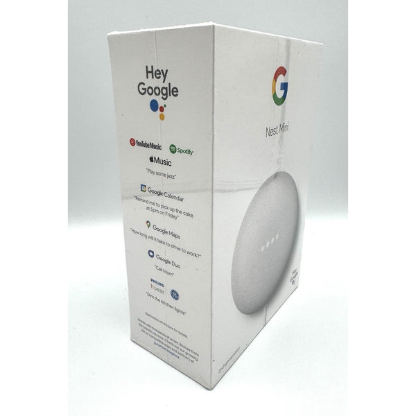 Google Nest Mini 2nd Gen Chalk Gray Smart Speaker GA00638-US Sealed New In Box