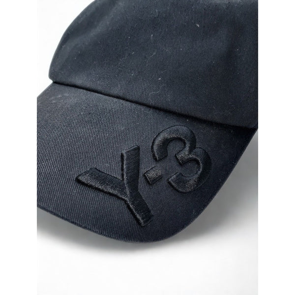 Adidas Y-3 Yohji Yamamoto Logo Cap Black Size M (58cm) Japan Designer Hat Rare