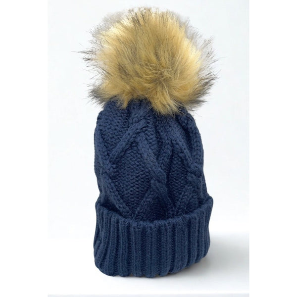 Reign Storm New Era Beanie Pom Hat Women Cable Knit Monster Energy NWOT