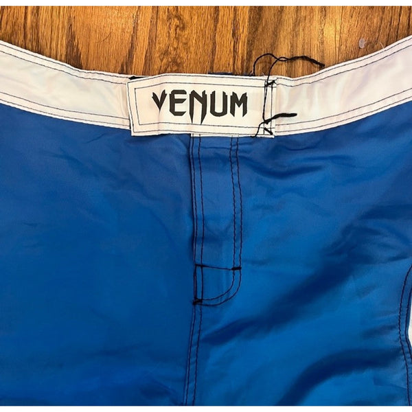 Venum MMA UFC Fight Shorts Men's Size 38 2XL Blue Black Training Grappling BJJ