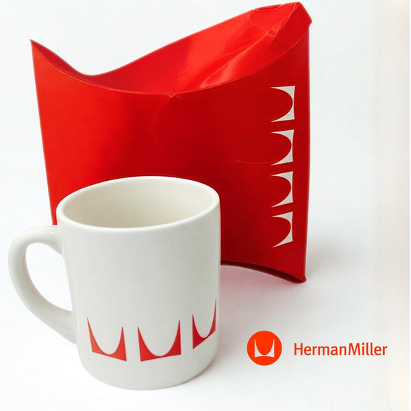 Herman Miller Eames Employee Issued Mug 8oz Red Logo MCM Vintage USA NIB